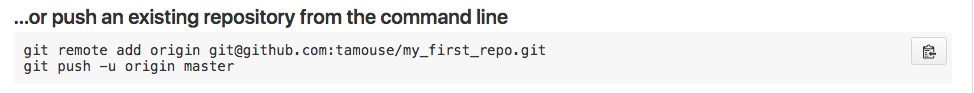 Github Push from existing repository from command line